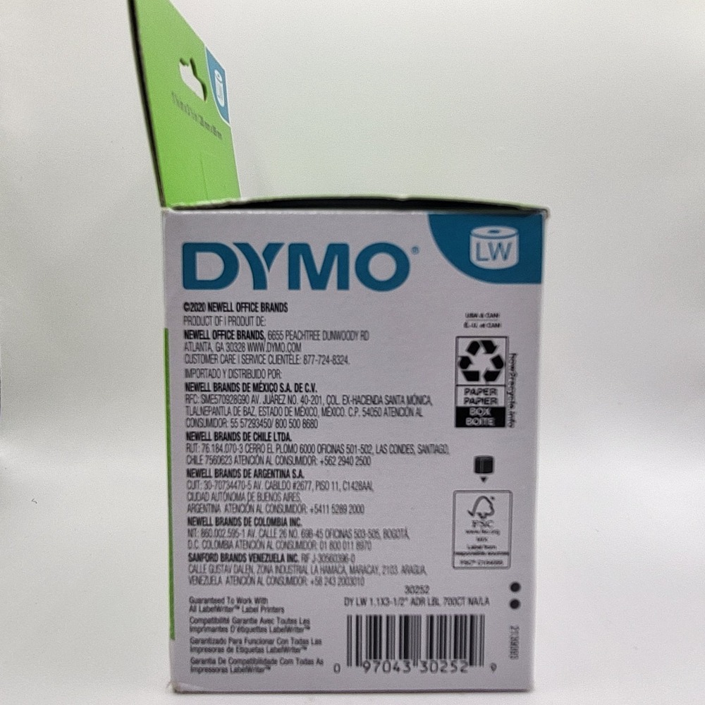 Dymo Label Writer Address Labels 28x89mm 4 Rolls 350 Each 2 Boxes NIB - Picture 2 of 6